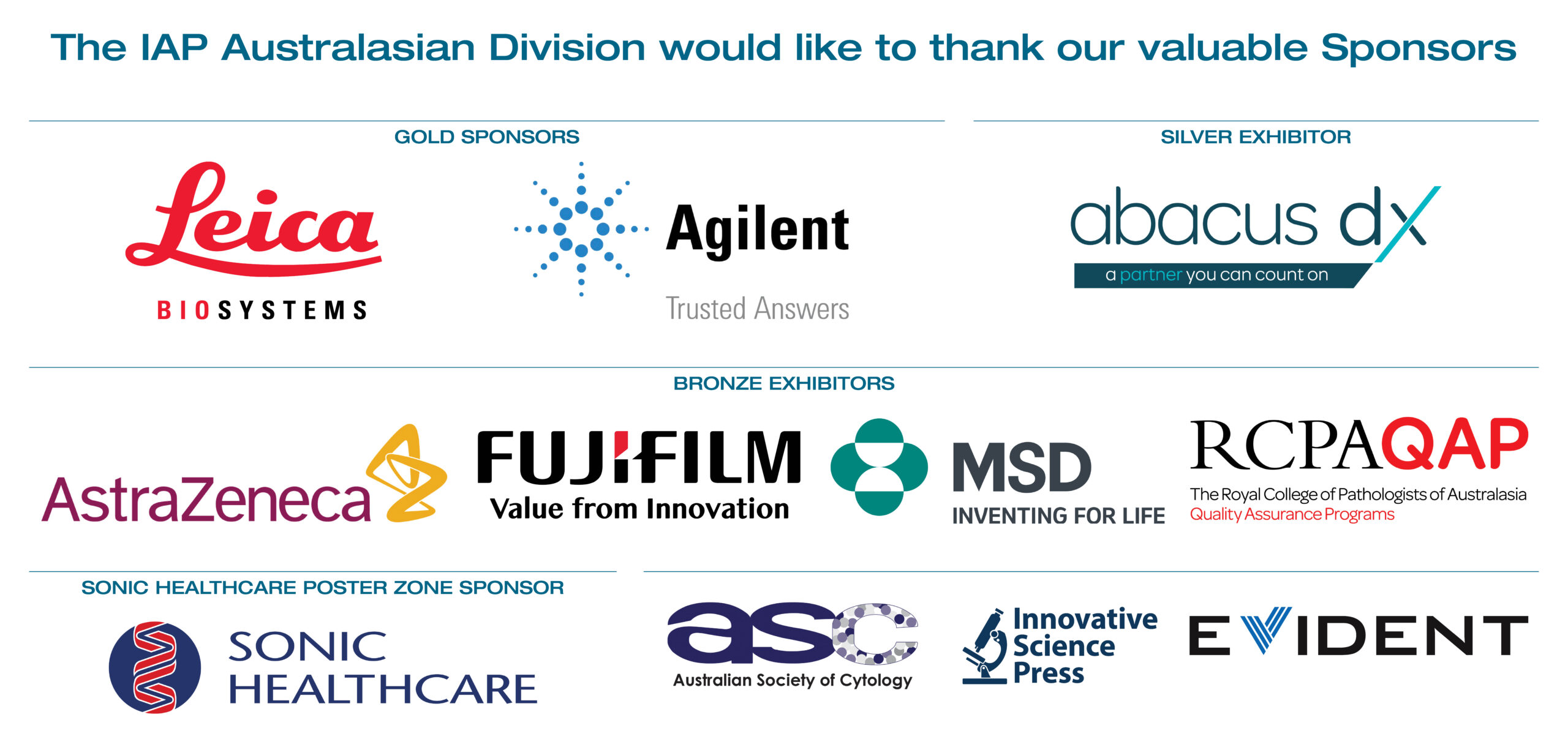 Our ASM 2024 Sponsors Australasian Division of the IAP